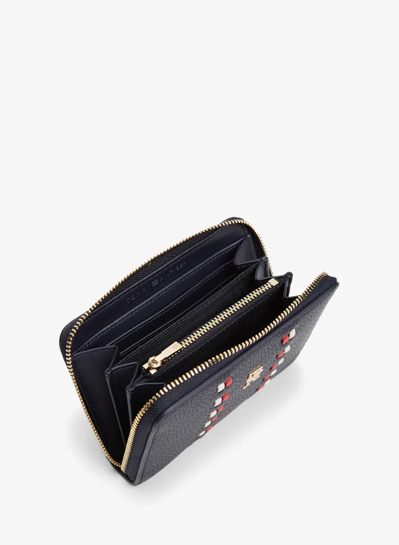 TOMMY HILFIGER  Hilfiger Icon TH Monogram Zip-Around Wallet for Women | Best Price UAE